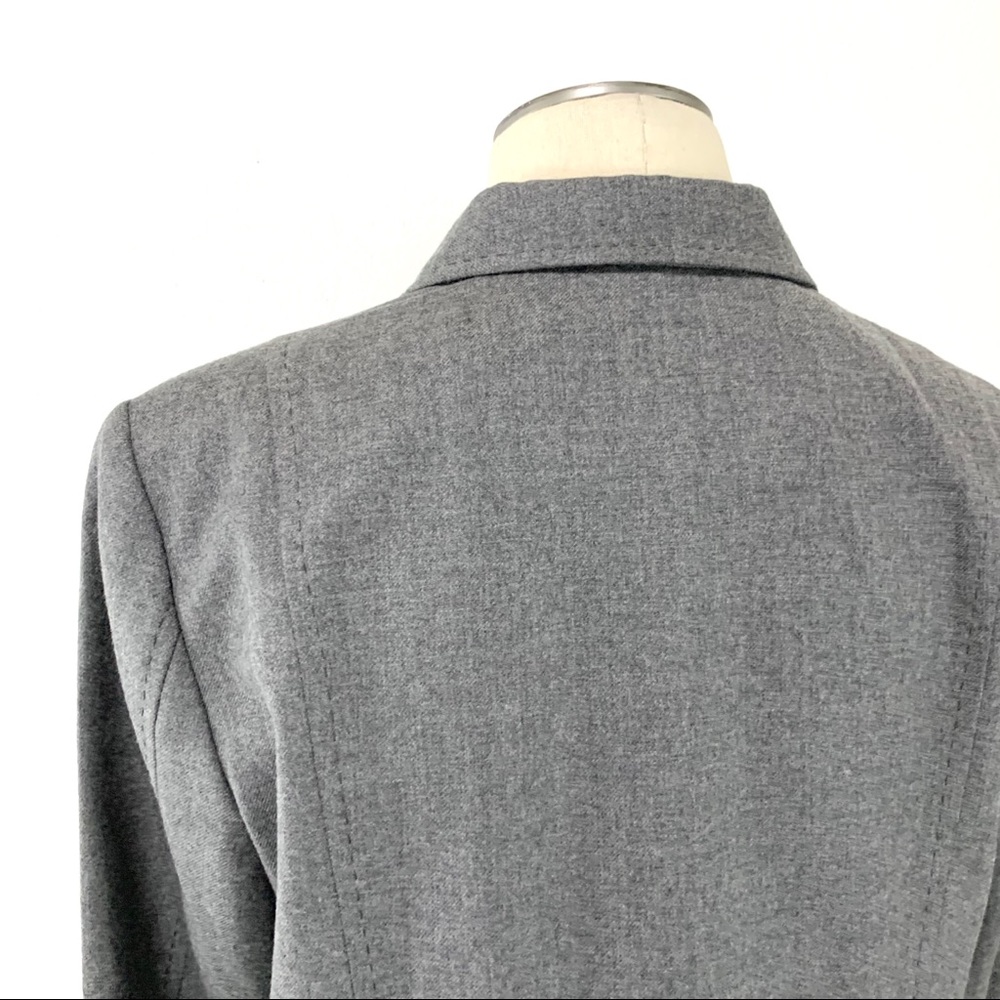 Pendleton- Gray Wool Boxy Button Down Jacket - image 7